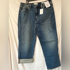 Jessica Simpson Studded Zinnia Wideleg Boyfriend Jeans Size 14 NWT